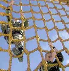 army climbing net
